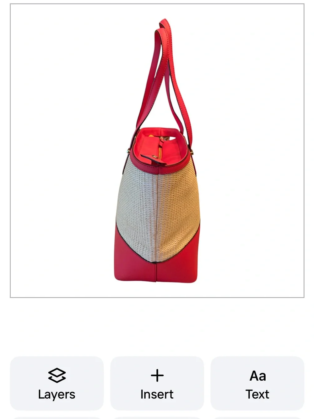 Kate Spade Leather and Straw Tote